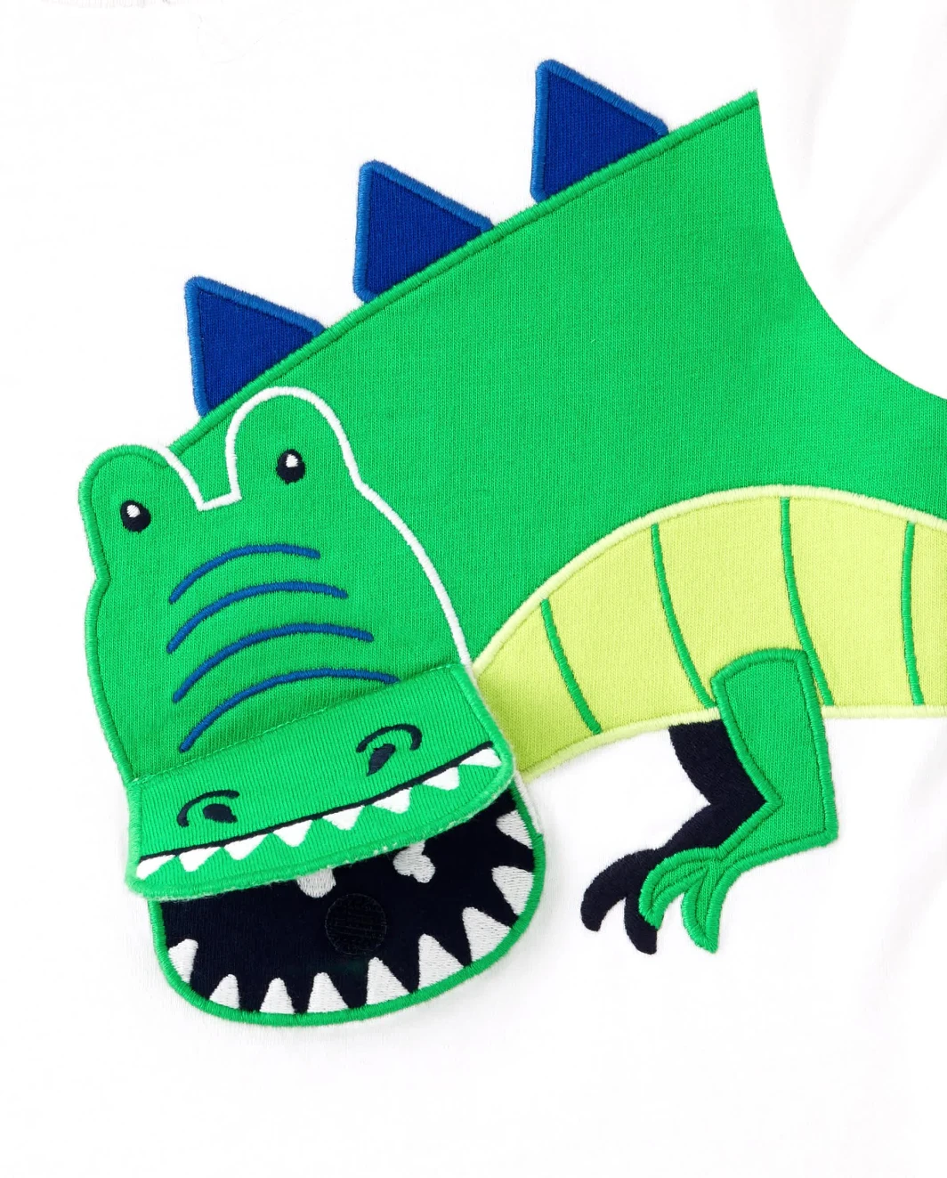 Boys Embroidered T-Rex Top - Dino Dude