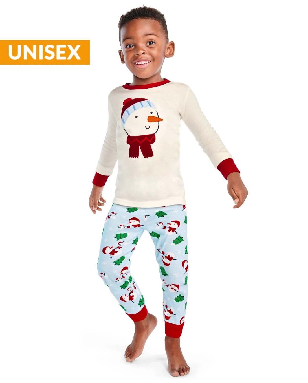 Pyjama 2 pièces en coton pour enfants avec motif bonhomme de neige - Gymmies