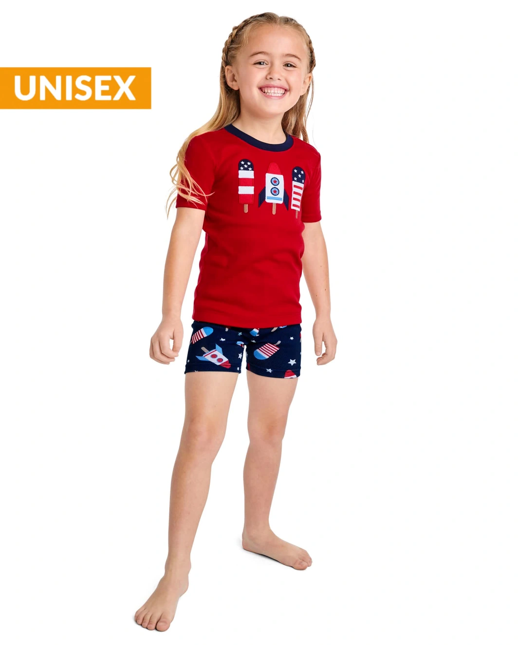 Pijama de 2 piezas de algodón American Popsicle unisex - Gymmies