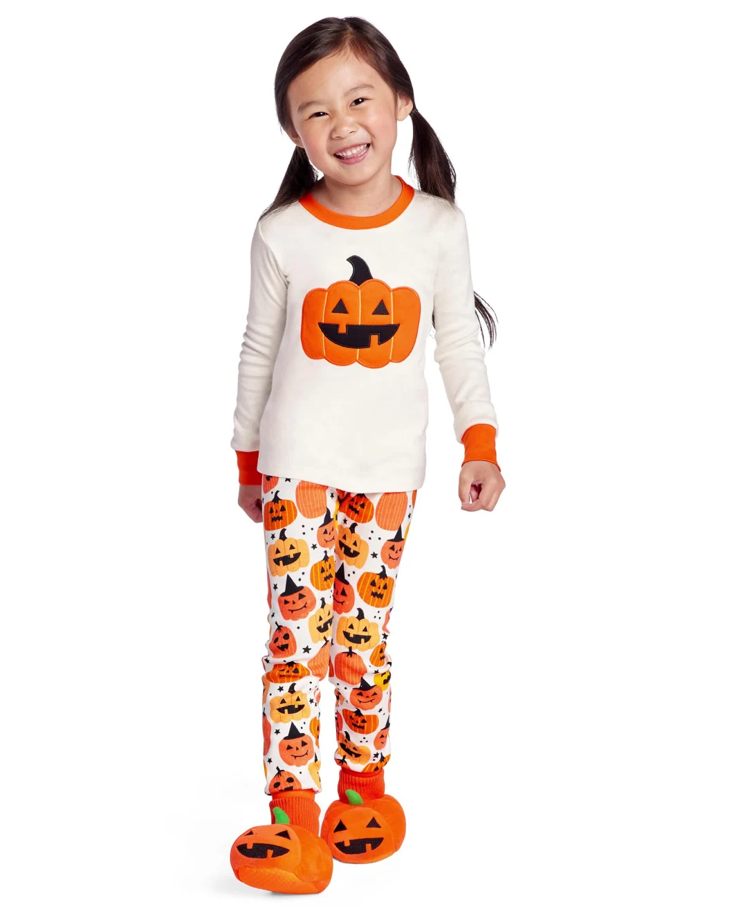 Kids Pumpkin Snug Fit Cotton Pajamas - Gymmies