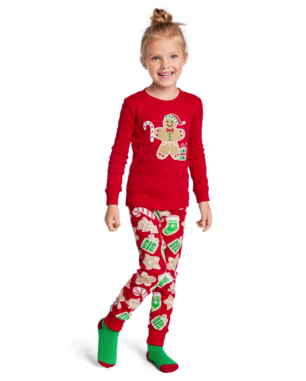 Kids Gingerbread Snug Fit Cotton Pajamas - Gymmies