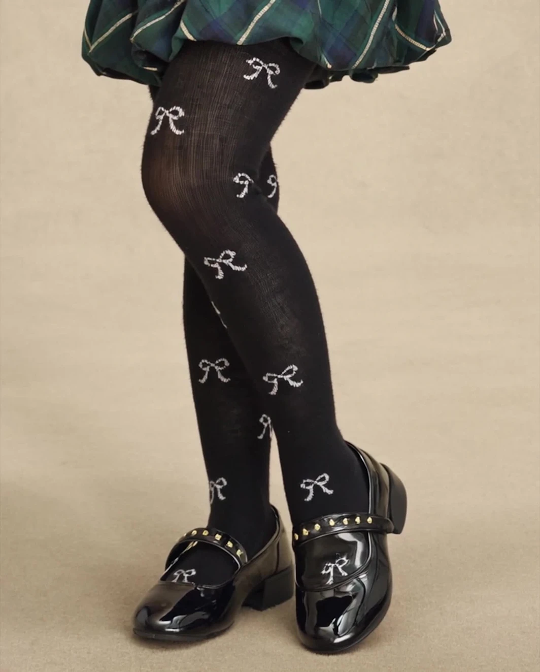 Collants à torsades avec nœud pour filles (lot de 2) - Petit Paris