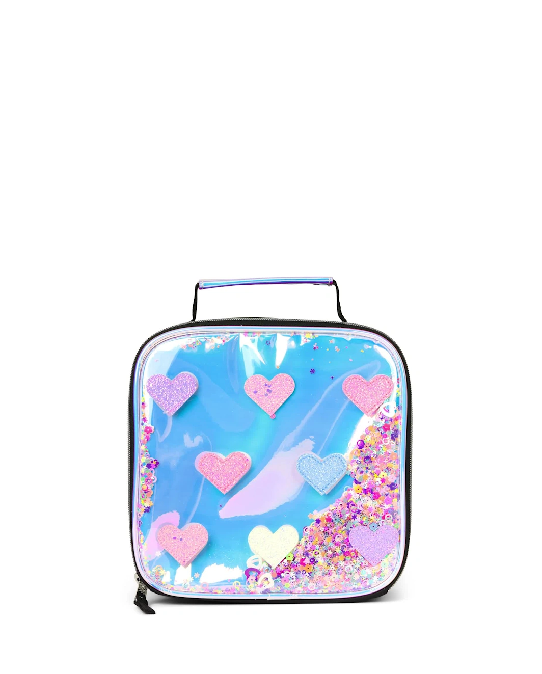 Girls Holographic Shakey Heart Lunchbox