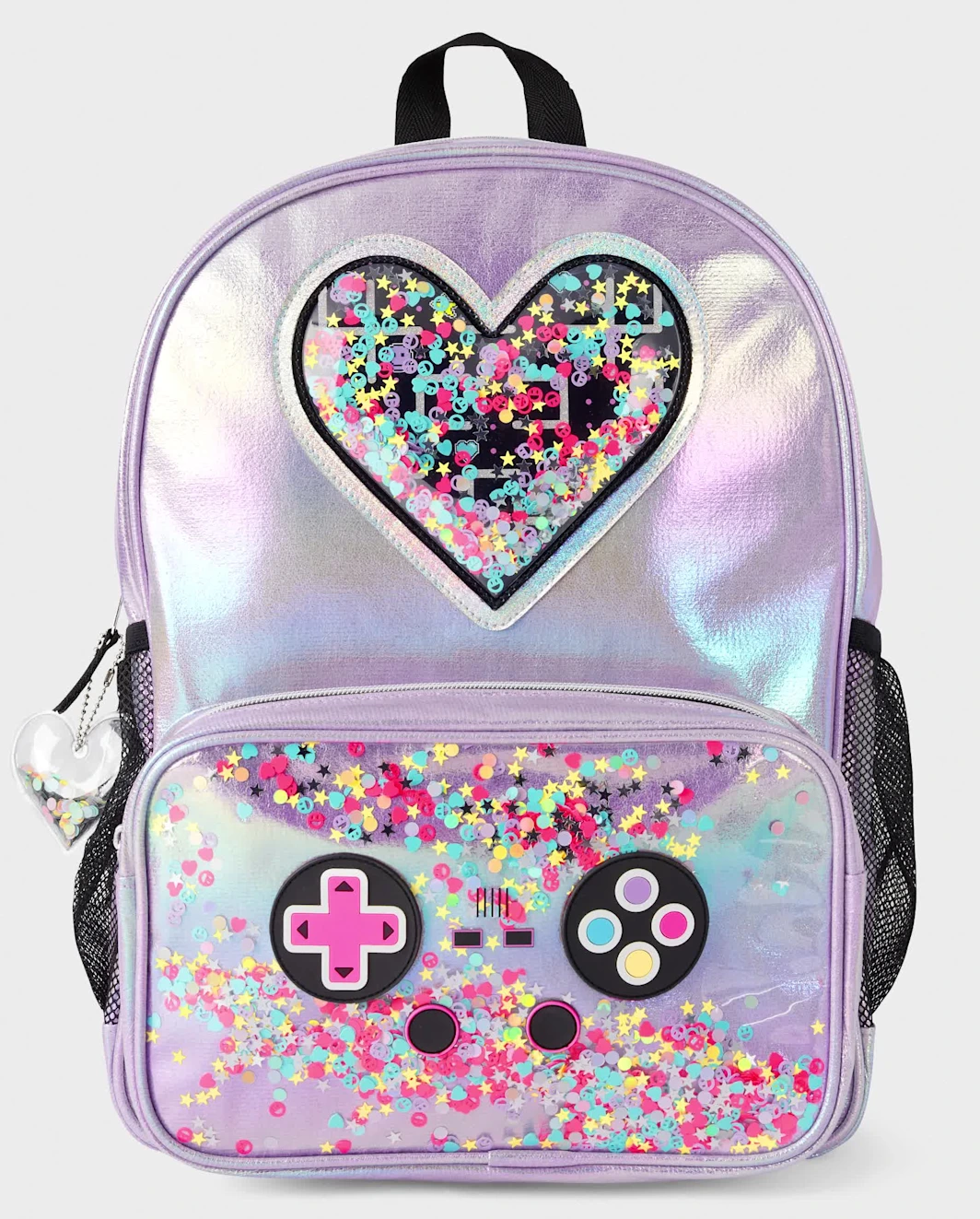 Girls Iridescent Shakey Video Game Backpack