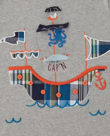 Boys Peek-A-Boo Pirate Top - Whale Hello There
