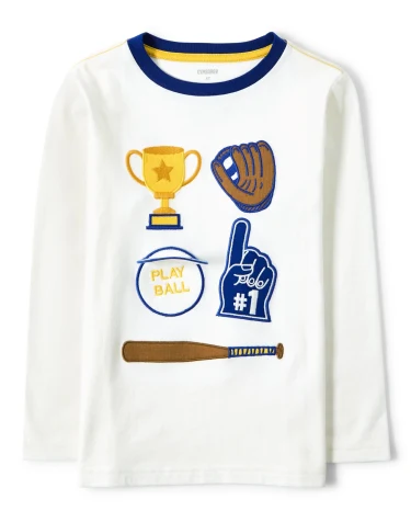 Camiseta con parche de béisbol Peek-A-Boo para niños - Lil Champ