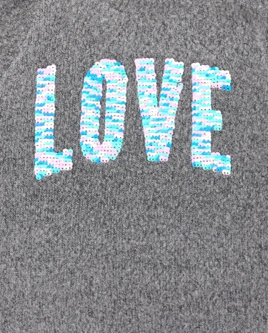 Girls Flip Sequin Love Sweater Dress