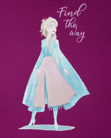 Girls Disney Frozen 2 Flip Sequin Elsa Graphic Tee