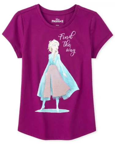 Girls Disney Frozen 2 Flip Sequin Elsa Graphic Tee