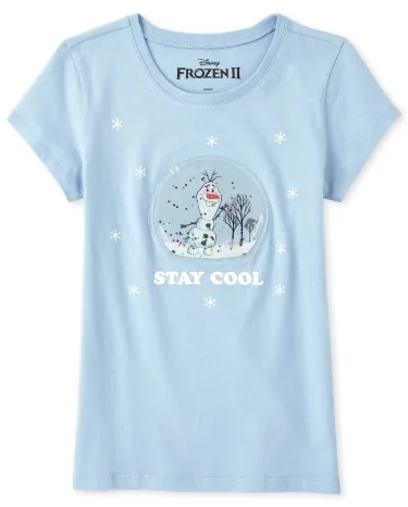 Girls Disney Frozen 2 Shakey Olaf Graphic Tee