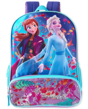 Mochila para niñas pequeñas Disney Frozen 2 Shakey Anna y Elsa