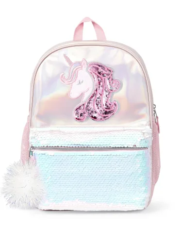 Girls Sequin And Shakey Unicorn Backpack