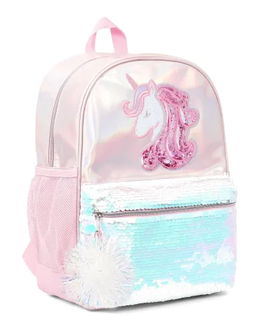 Girls Sequin And Shakey Unicorn Backpack