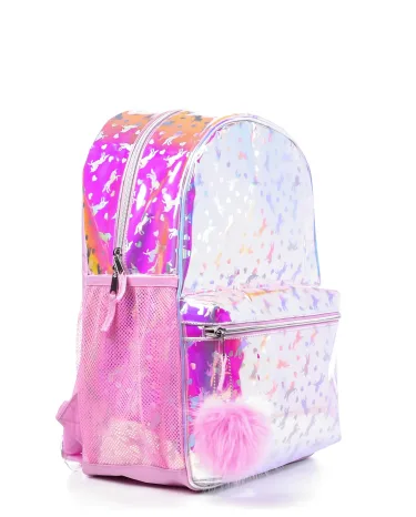 Girls Unicorn Holographic Backpack