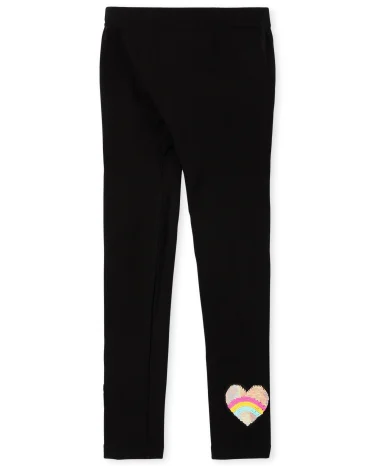 Girls Flip Sequin Fleece Lined Leggings 2-Pack