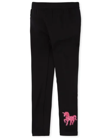Girls Flip Sequin Fleece Lined Leggings 2-Pack