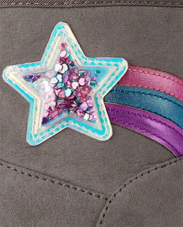 Botas de gamuza sintética Shakey Star para niñas pequeñas