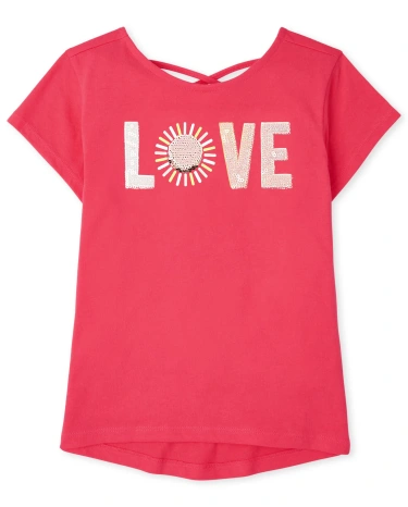 Girls Graphic Cross Back Top