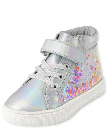 Zapatillas altas Shakey Glitter Star para niñas pequeñas