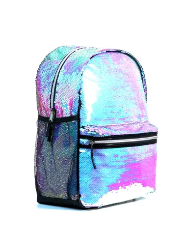 Girls Holographic Flip Sequin Backpack