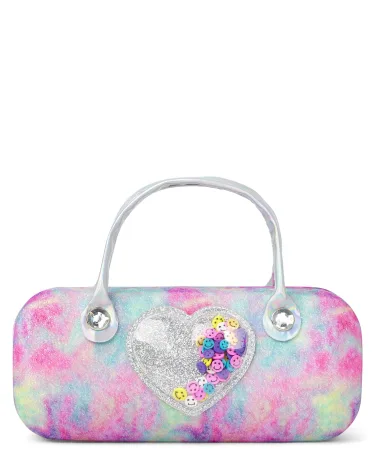 Girls Rainbow Shakey Heart Sunglasses Case