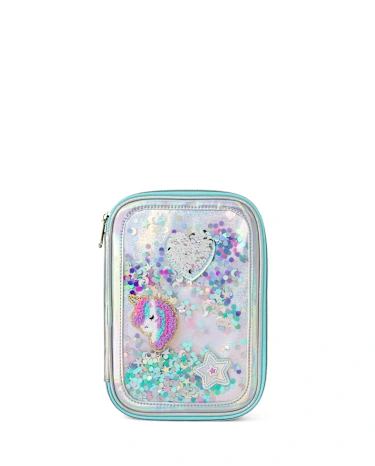 Girls Holographic Shakey Unicorn Pencil Case