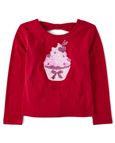 Girls Graphic Bow Back Top