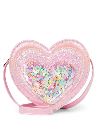 Girls Shakey Butterfly Heart Bag