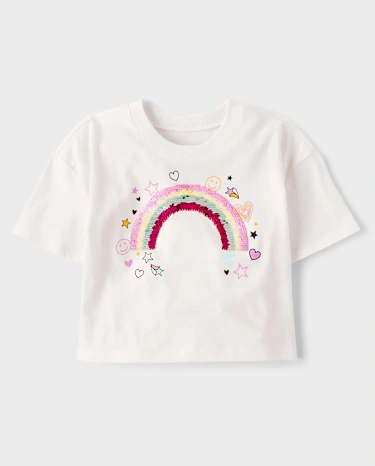 Girls Flip Sequin Rainbow Oversized Top