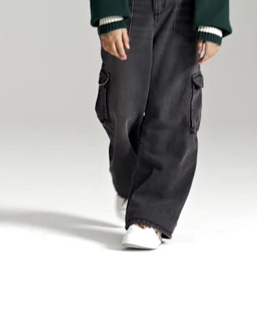 Kids Baggy Cargo Jeans