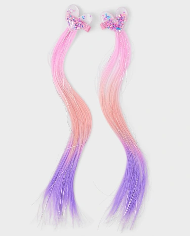 Girls Shakey Heart Hair Extension Clip 2-Pack