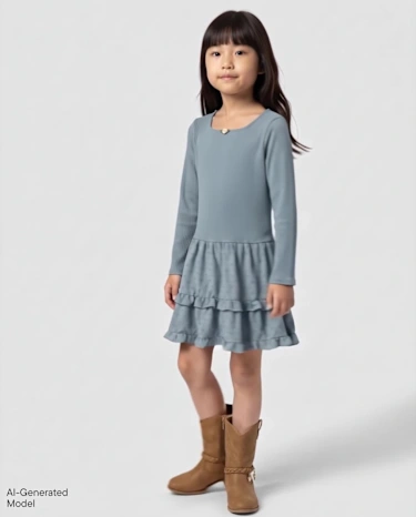 Robe à volants et taille basse pour filles - STORMWATER