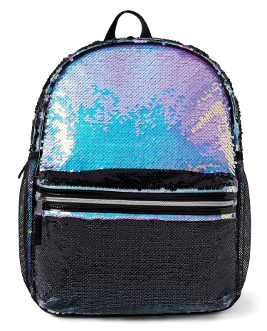 Sac à dos holographique à paillettes pour fille