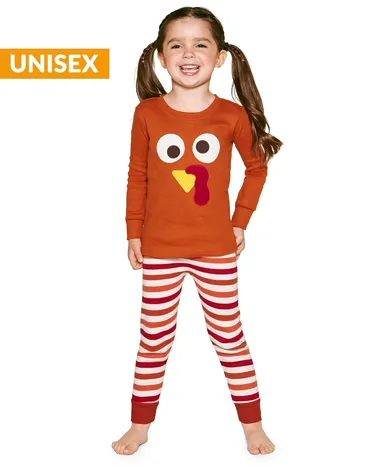 Kids Turkey Cotton 2-Piece Pajamas - Gymmies - view 1