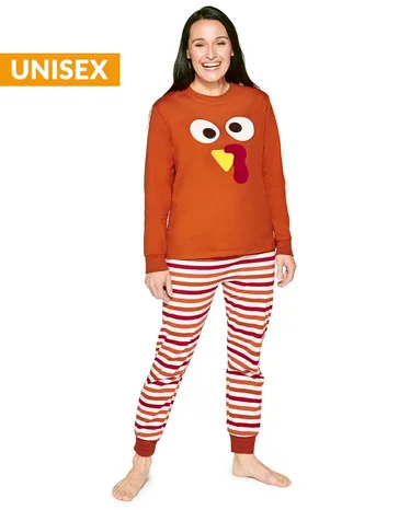 Adult Turkey Cotton 2-Piece Pajamas - Gymmies