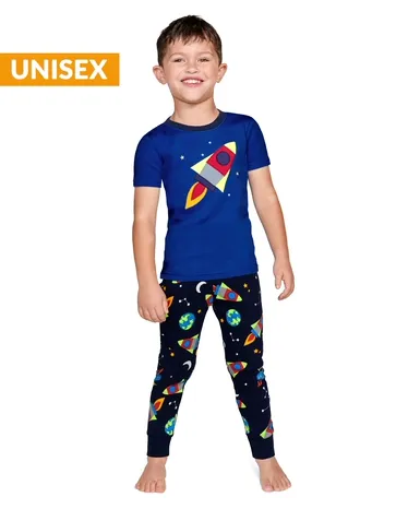 Kids Future Astronaut Cotton 2-Piece Pajamas - Gymmies - view 1