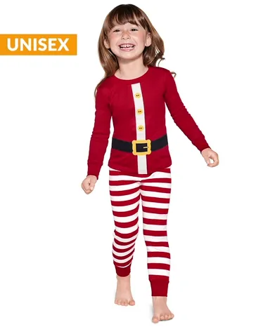 Kids Santa Cotton 2-Piece Pajamas - Gymmies - view 1
