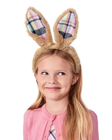 Kids Plaid Bunny Ears Headband - Spring Celebrations - view 1