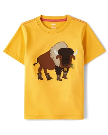 Boys Embroidered Buffalo Top - Country Trail - view 1