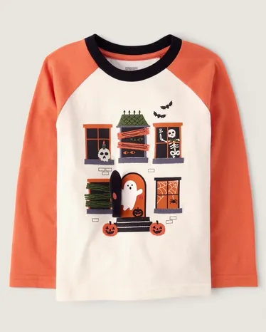 Boys Interactive Haunted House Raglan Top - Trick or Treat - lbl_product_image_view_1