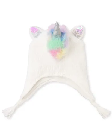 Girls Flip Sequin Unicorn Hat