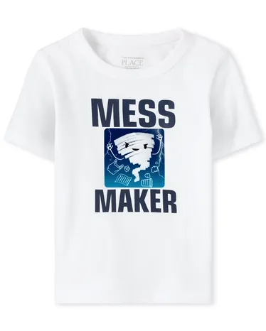 Baby And Toddler Boys Lenticular Mess Maker Top