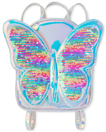 Girls CRAZY 8 Flip Sequin Butterfly Holographic Mini Backpack