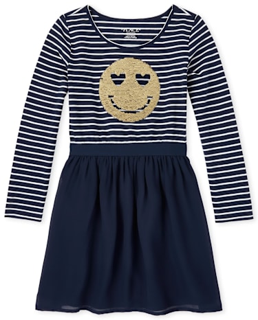 sequin smiley face dress MARC JACOBS - Girls Gold Smiley Sequin Dress