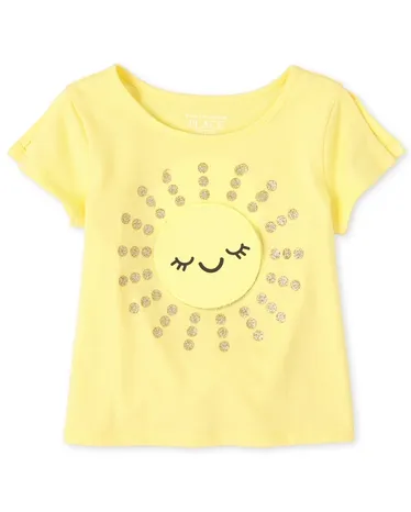 Top peek-a-boo con purpurina para bebés y niñas pequeñas