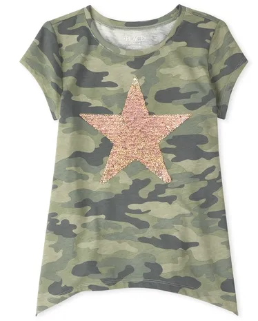 Girls Camo Star Legging Top