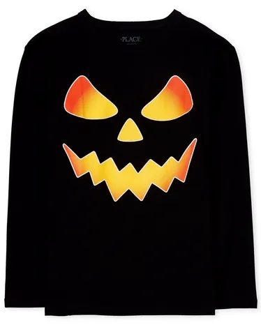 Boys Halloween Pumpkin Graphic Tee