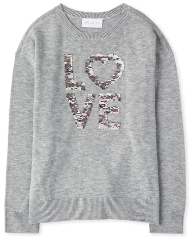 Pull à paillettes pour fille