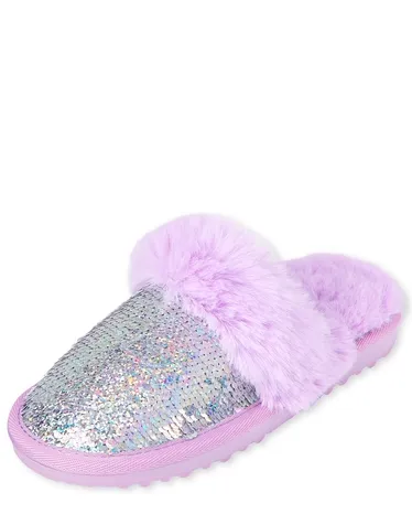 Pantoufles à paillettes pour filles