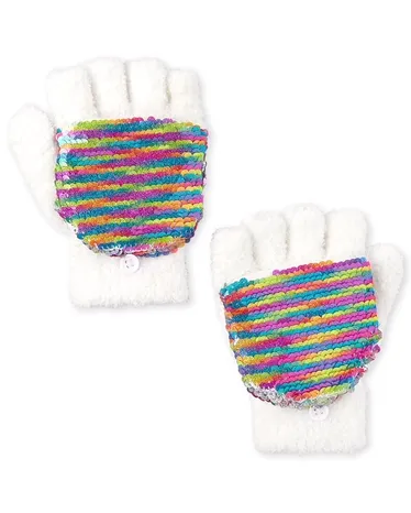 Girls Sequin Pop Top Gloves